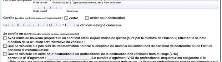 certificat de cession partie du nouveau propriétaire